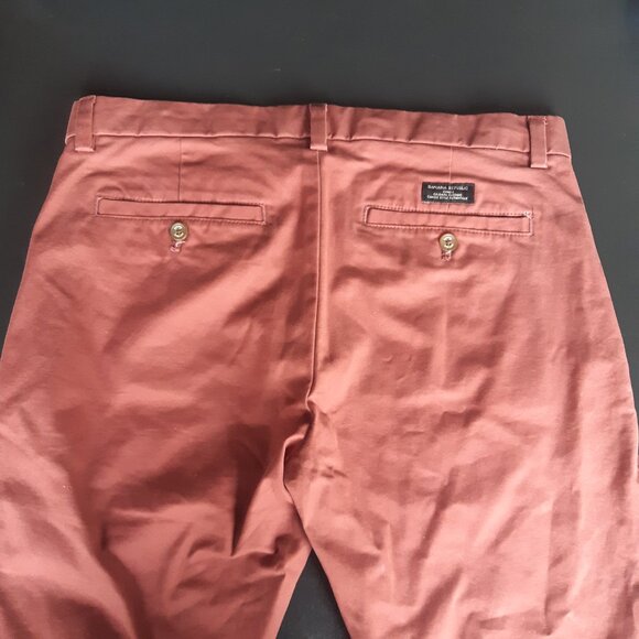 Banana Republic Fulton Skinny Chino 32x32 Burnt Orange Men's Cotton Pants - Picture 2 of 9
